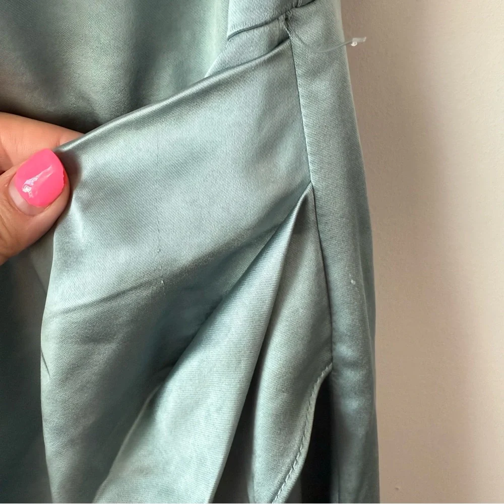 Elliatt Asymmetrical One-Shoulder Mini Dress in Light Blue - Picture 8 of 14